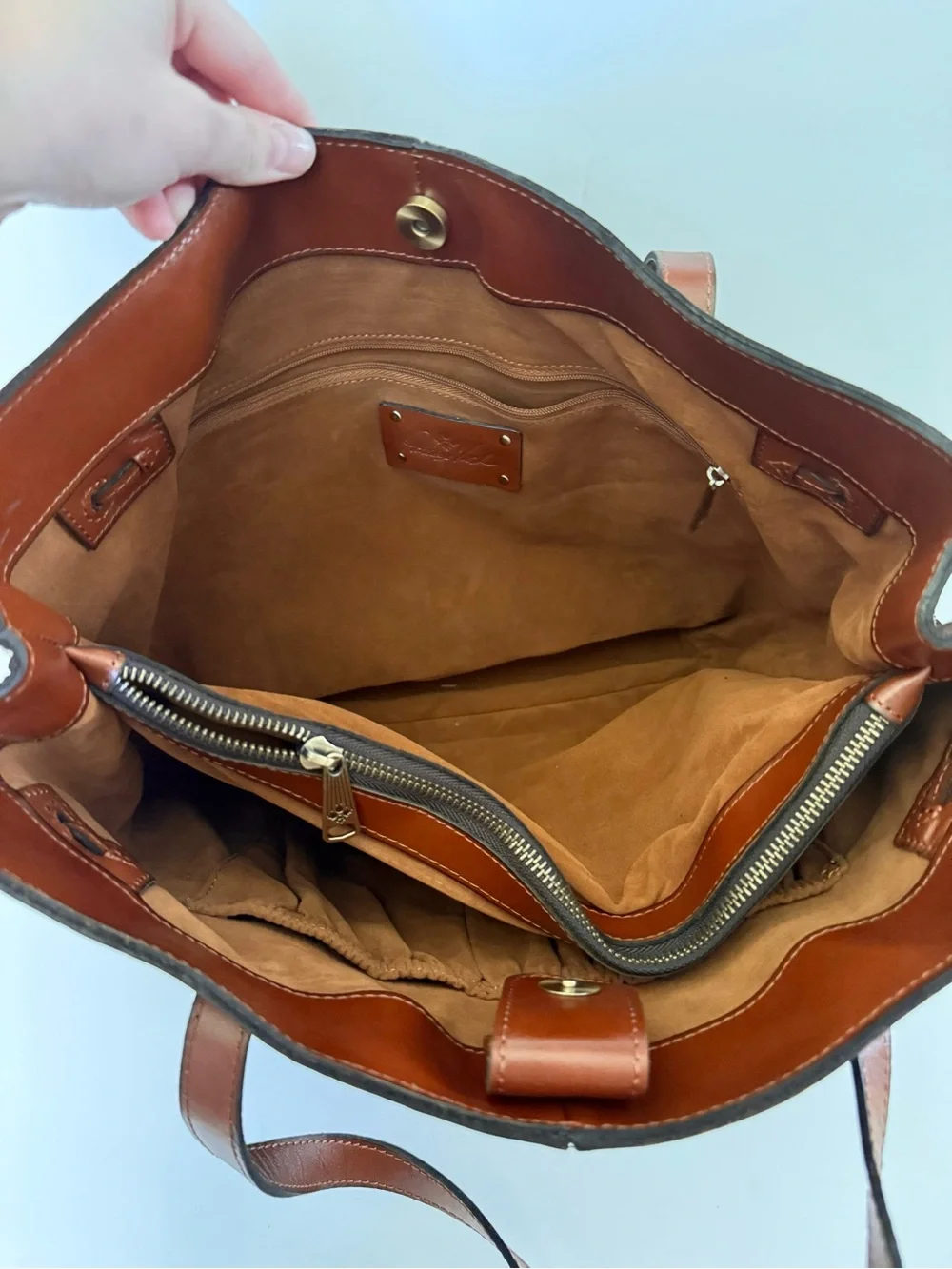 Patricia Nash Kemble Leather Tote Tassle Shoulder Bag